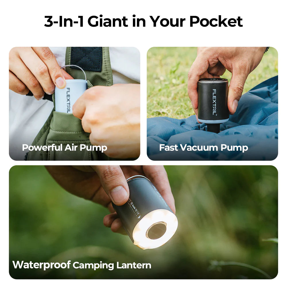 Flextail Tiny Pump - pompka campingowa z lampką 3 w 1