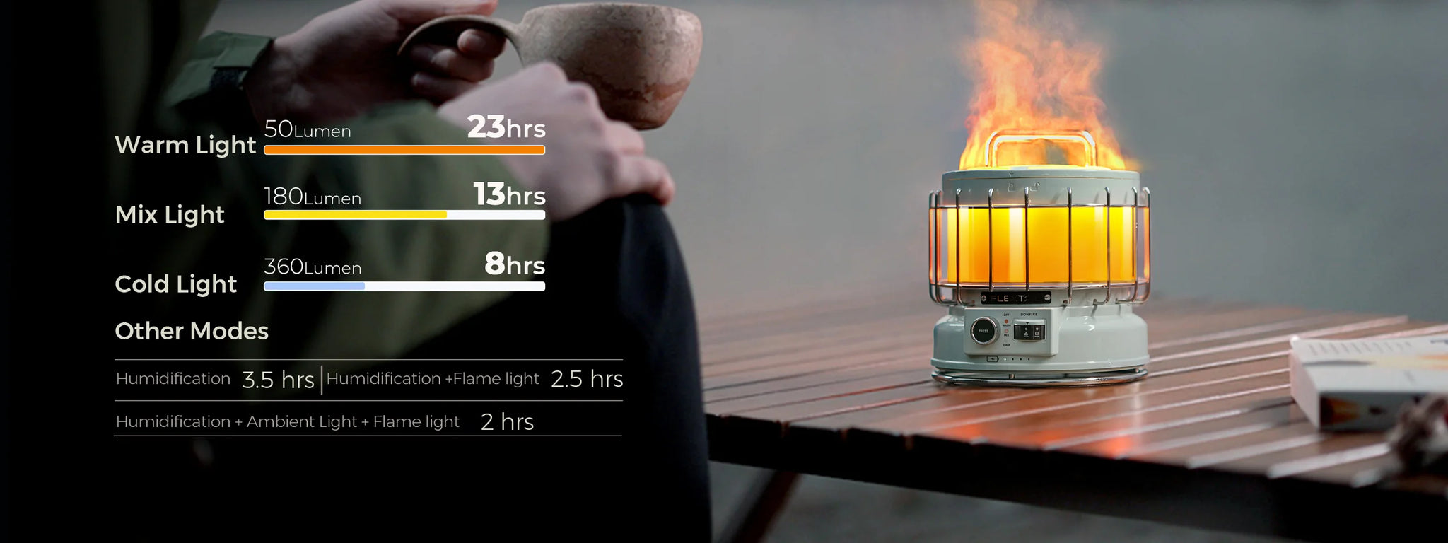 Flextail Max Lantaarn Luchtbevochtiger Campinglamp - kopen bij Flextail Max Lantaarn Luchtbevochtiger Campinglamp - kopen bij