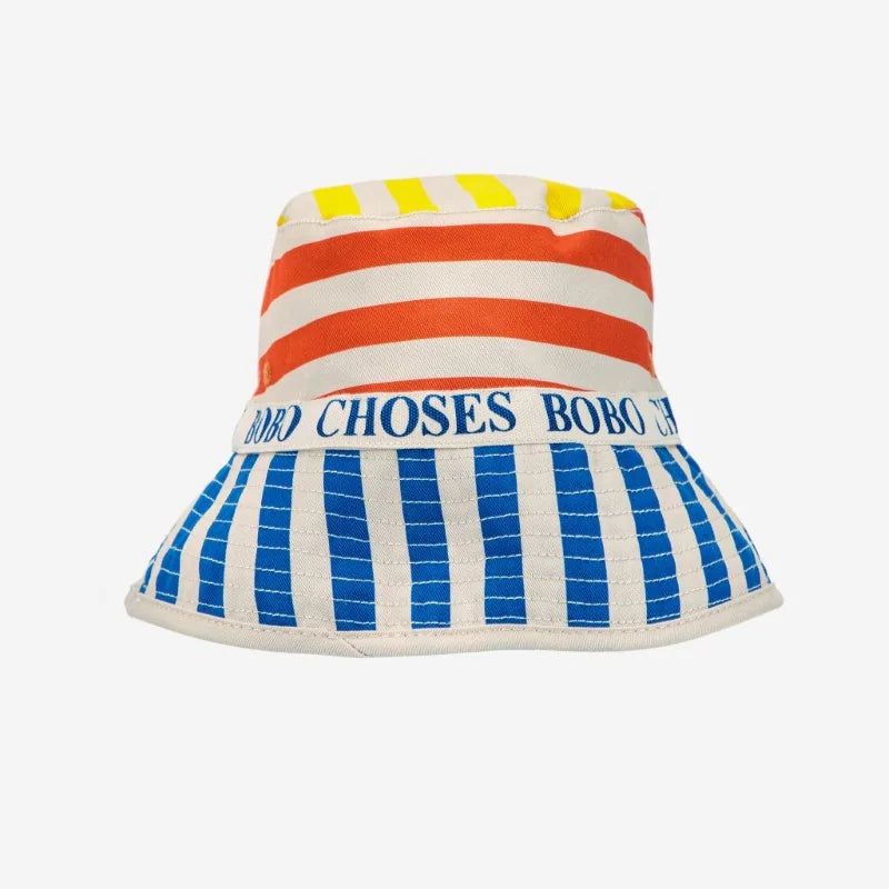 Bobo Choses - Dwustronny kapelusz Kids Multicolor Stripes