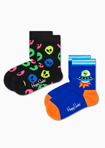 Socks <tc>Happy Socks</tc>  2-pack Alien
