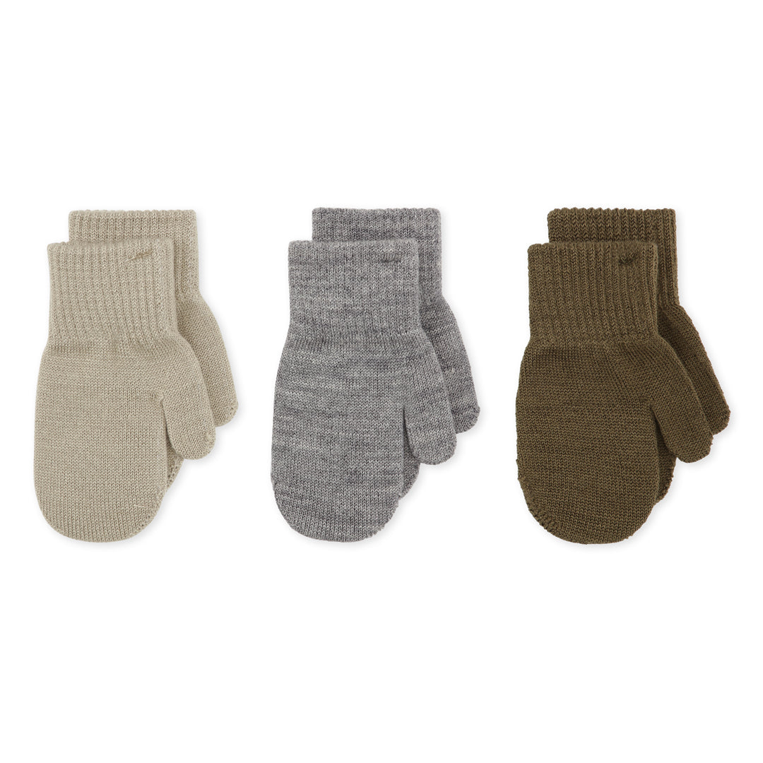 Filla Mittens 3-pack Konges Slojd with wool content