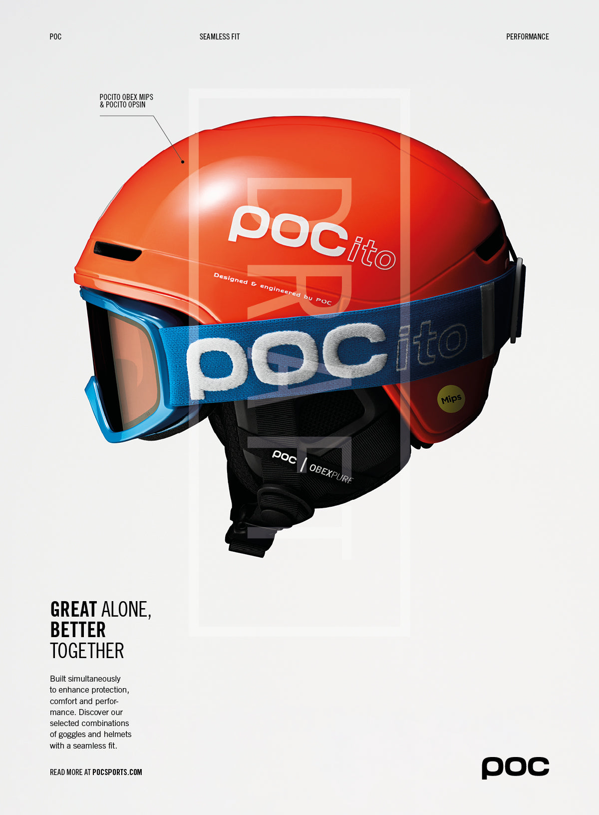 Children's ski and snowboard helmet POCito Obex MIPS