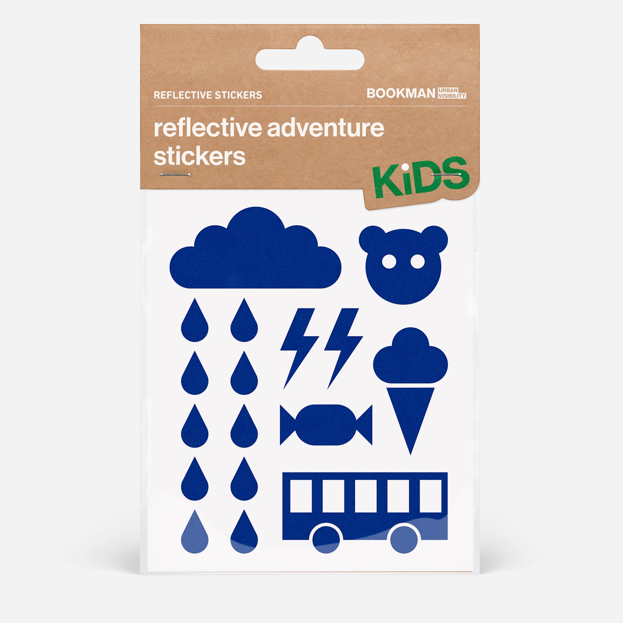 Naklejki odblaskowe - Bookman Reflective Stickers Adventure Blue