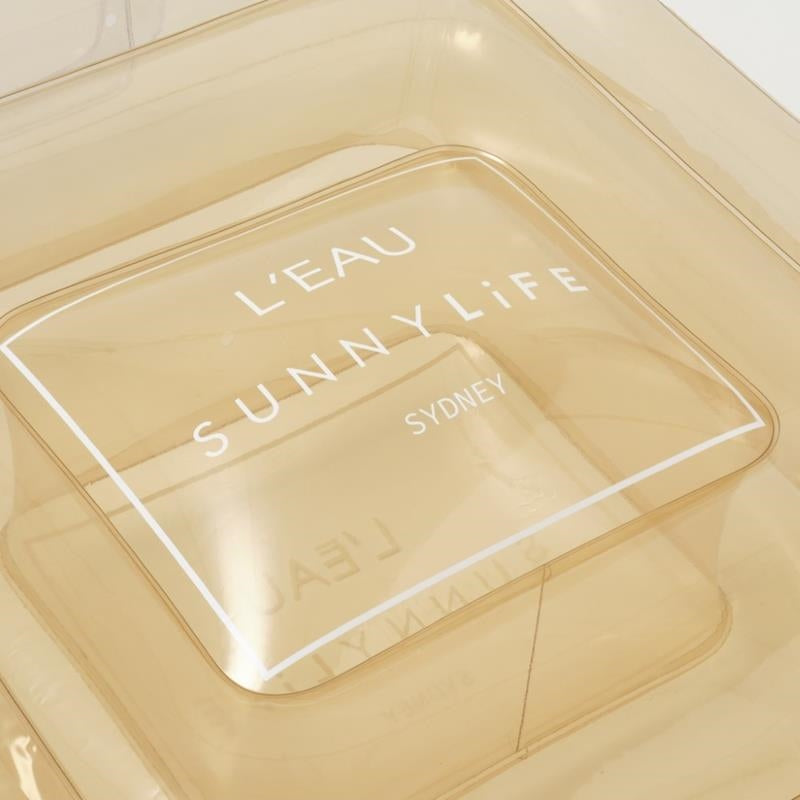 Sunnylife – Dmuchany materac do pływania Luxe Lie-On - Parfum Champagne