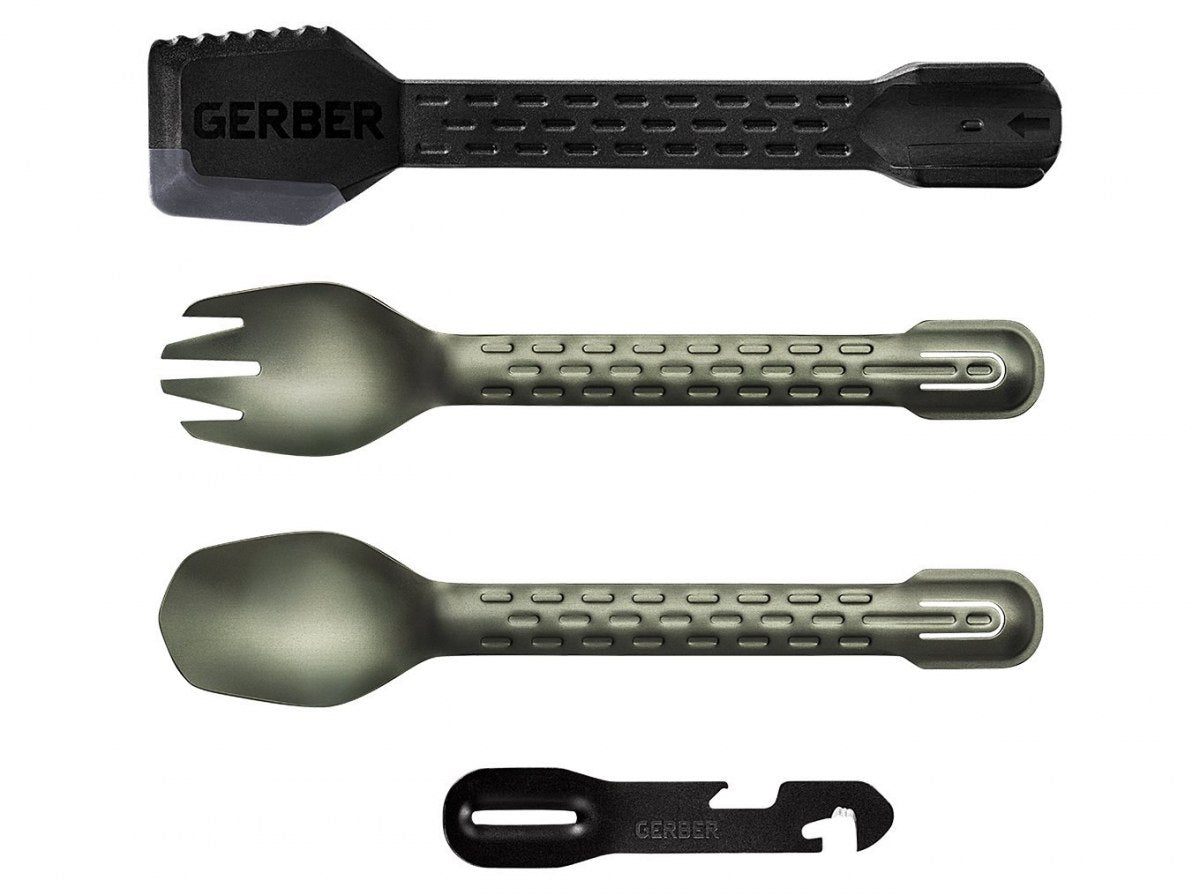 Gerber ComplEAT flat sage travel cutlery set