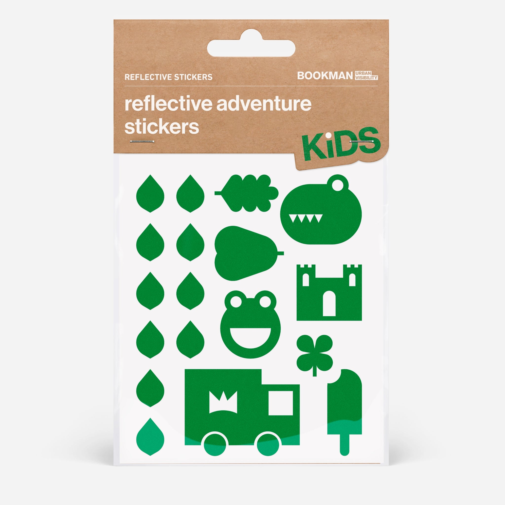 Naklejki odblaskowe - Bookman Reflective Stickers Adventure Green