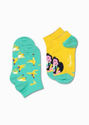 Skarpetki Happy Socks 2-pak Monkey&Banana - niskie