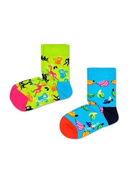 2-balení ponožek Monkey Happy Socks