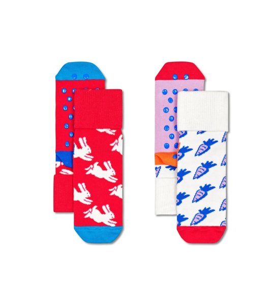 <tc>Happy Socks</tc> Протиковзкі шкарпетки Bunny & Carrot з двох упаковок