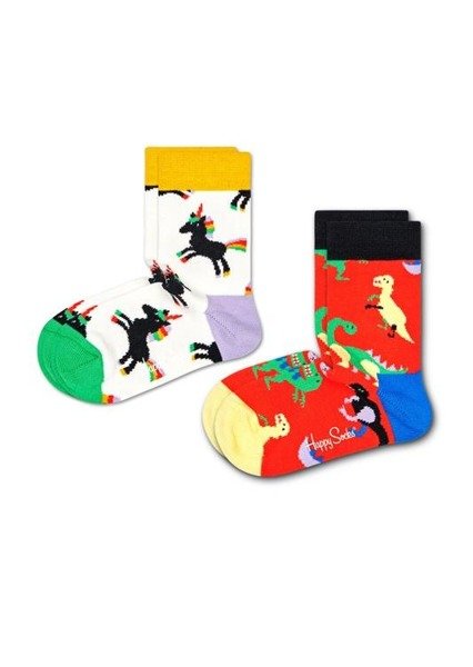 2 упаковки шкарпеток з динозавром і єдинорогом